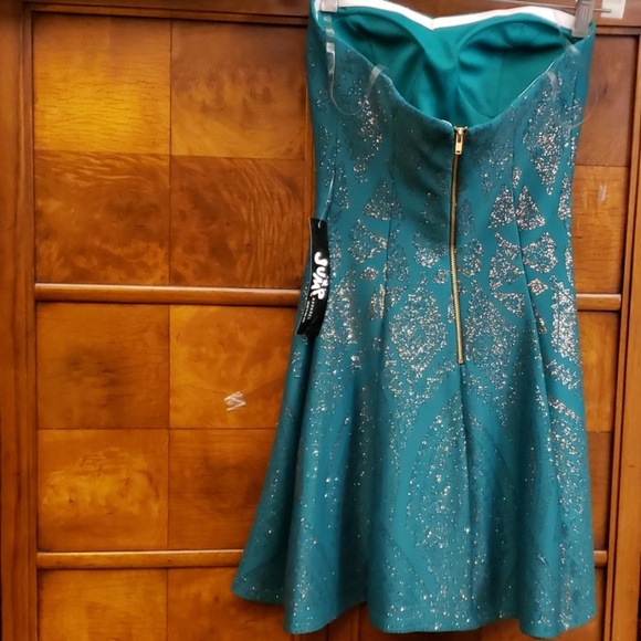 Jump Apparel Green & Silver Sequin Dress SZ 1/2 - Picture 4 of 7